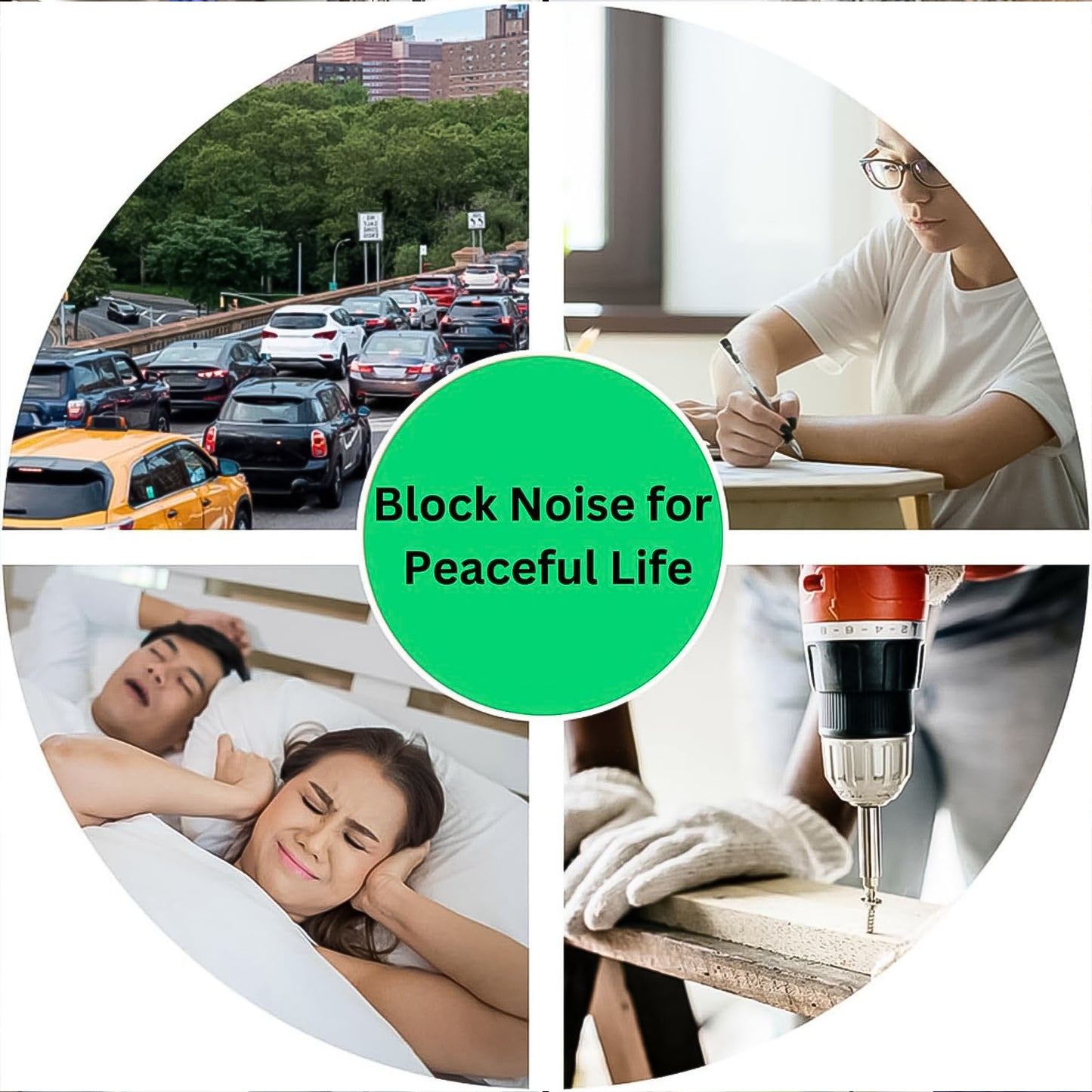 Earplugs Noise Reduction For Noise (2 Pair Foam)