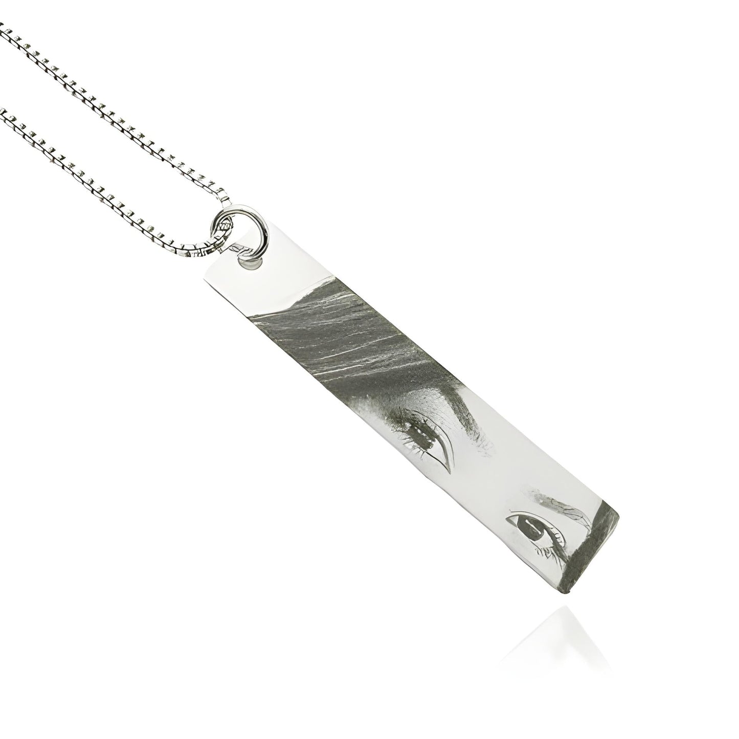 Custom Engraved Eye Pendant Necklace - Personalized Jewelry For Women  Unique Photo Pendant Gift For Birthdays  Anniversaries