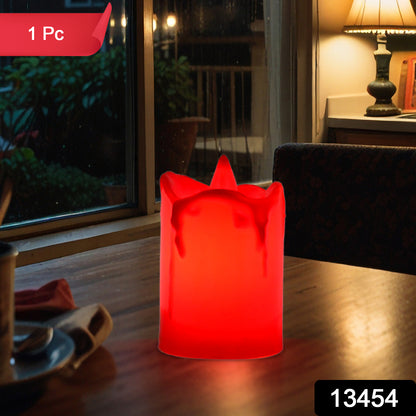 Flameless Melted Design Candles For Decoration (2 Pc)