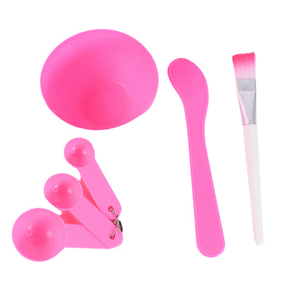 4 In 1 Facial Diy Skin Care Mask Mixing Bowl Stick Brush Gauge Spoon (4 Pcs Set)