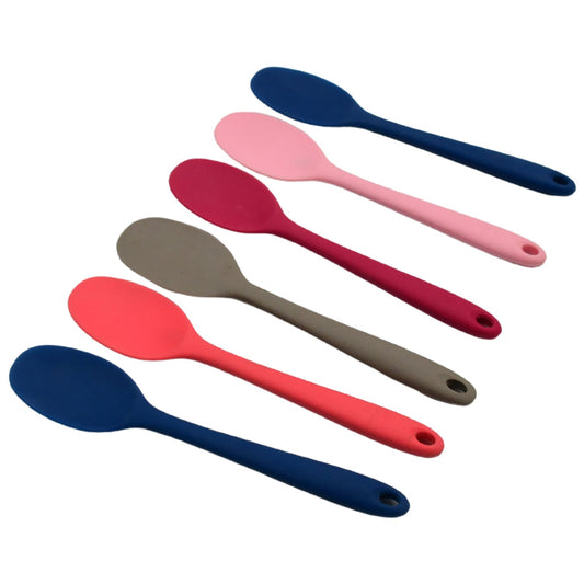 Multipurpose Silicone Spoon, Silicone Basting Spoon Non-Stick Kitchen Utensils Household Gadgets Heat-Resistant Non Stick Spoons Kitchen Cookware Items ForÃ‚Â Cooking and Baking (6 Pcs Set)