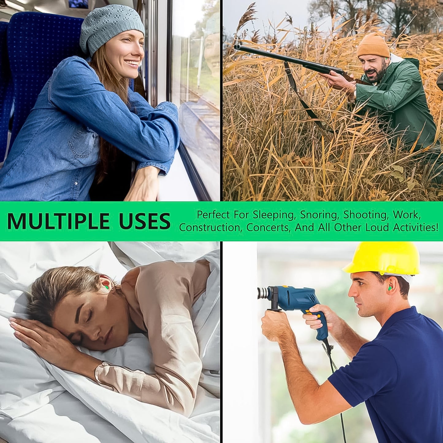 Earplugs Noise Reduction For Noise (2 Pair Foam)