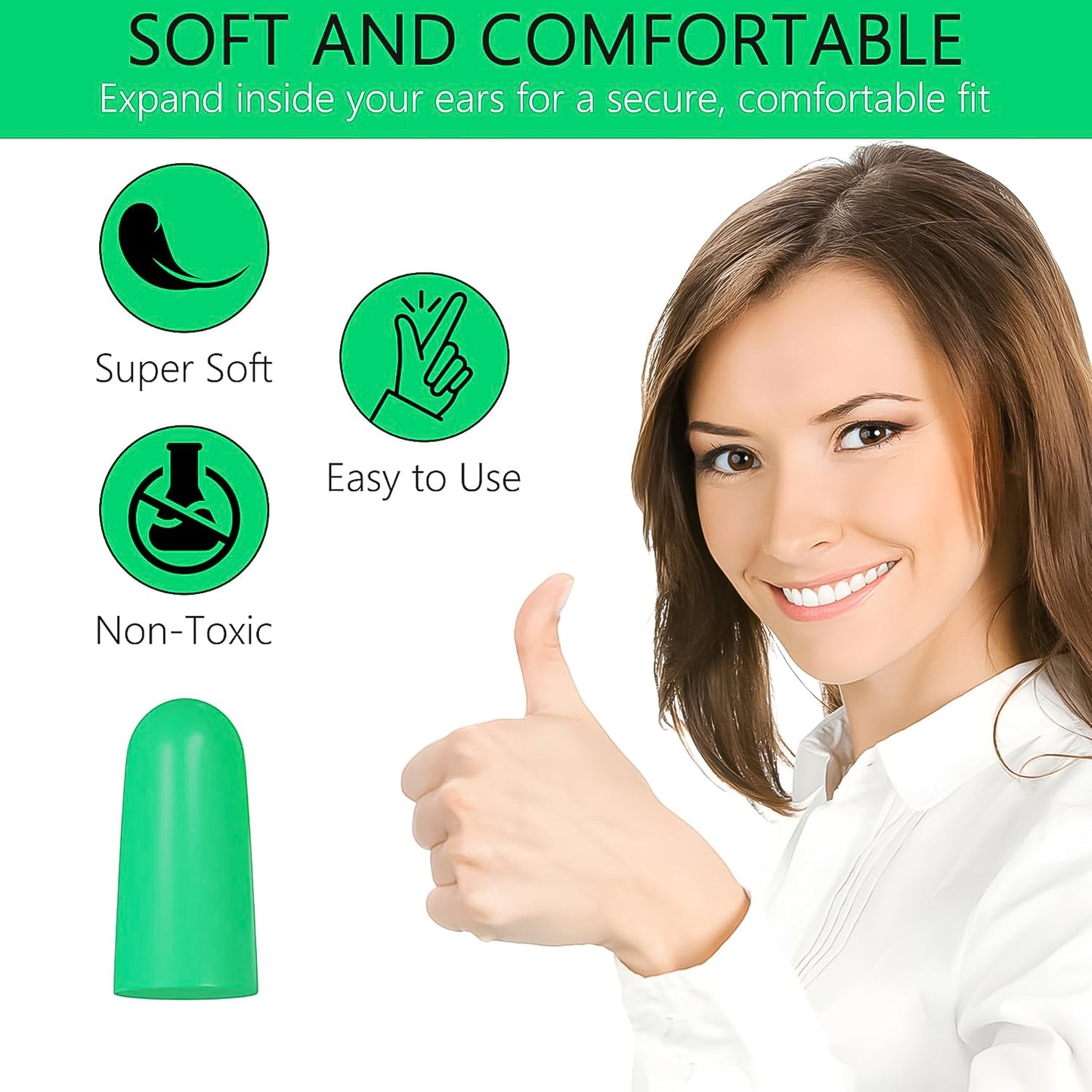 Earplugs Noise Reduction For Noise (2 Pair Foam)