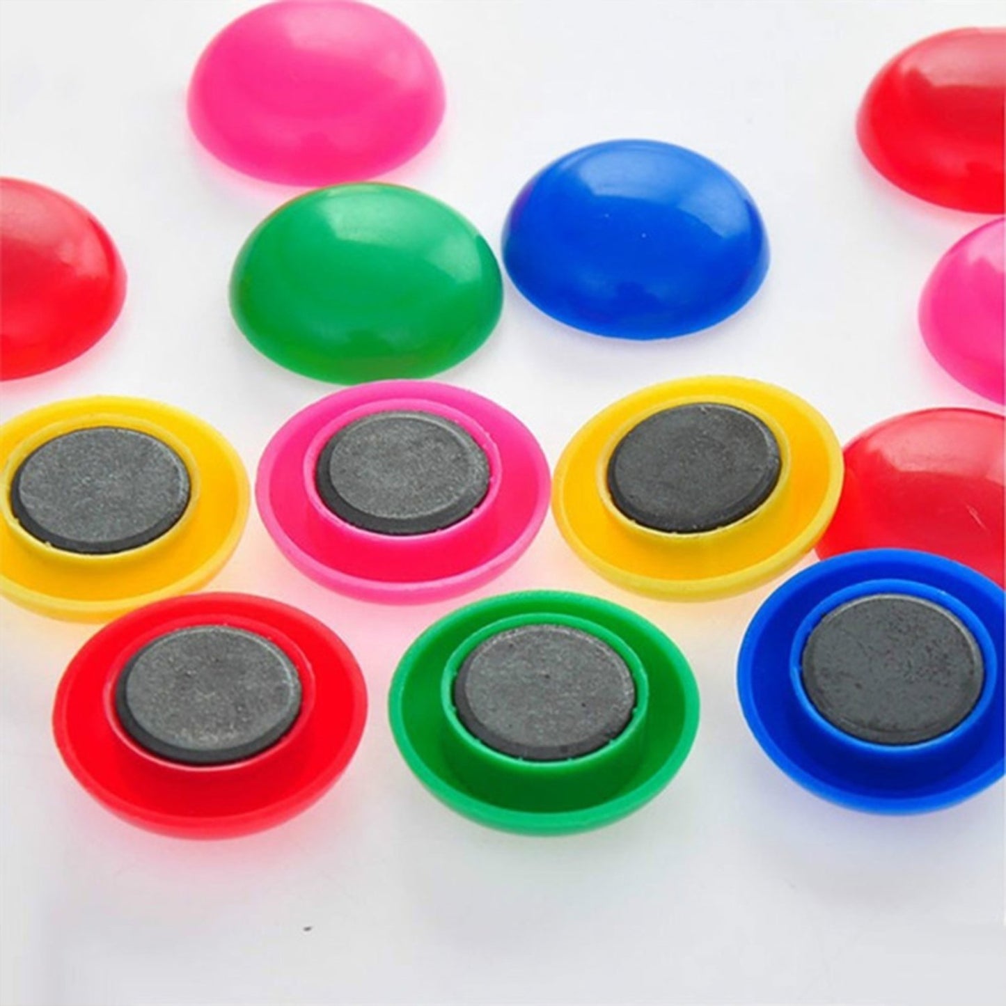 4676 Colorful Board Magnets Circular Plastic Buttons-2 pcs