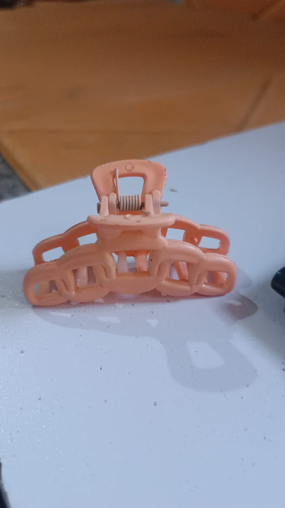 Plastic Hair Clamp Grip, Simple Matte Hair Barrette Clamp (3 Pc)