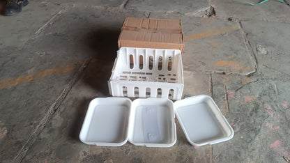 Plastic 3 Layer Wall-Mounted Food Organizer Rack (1 Set)