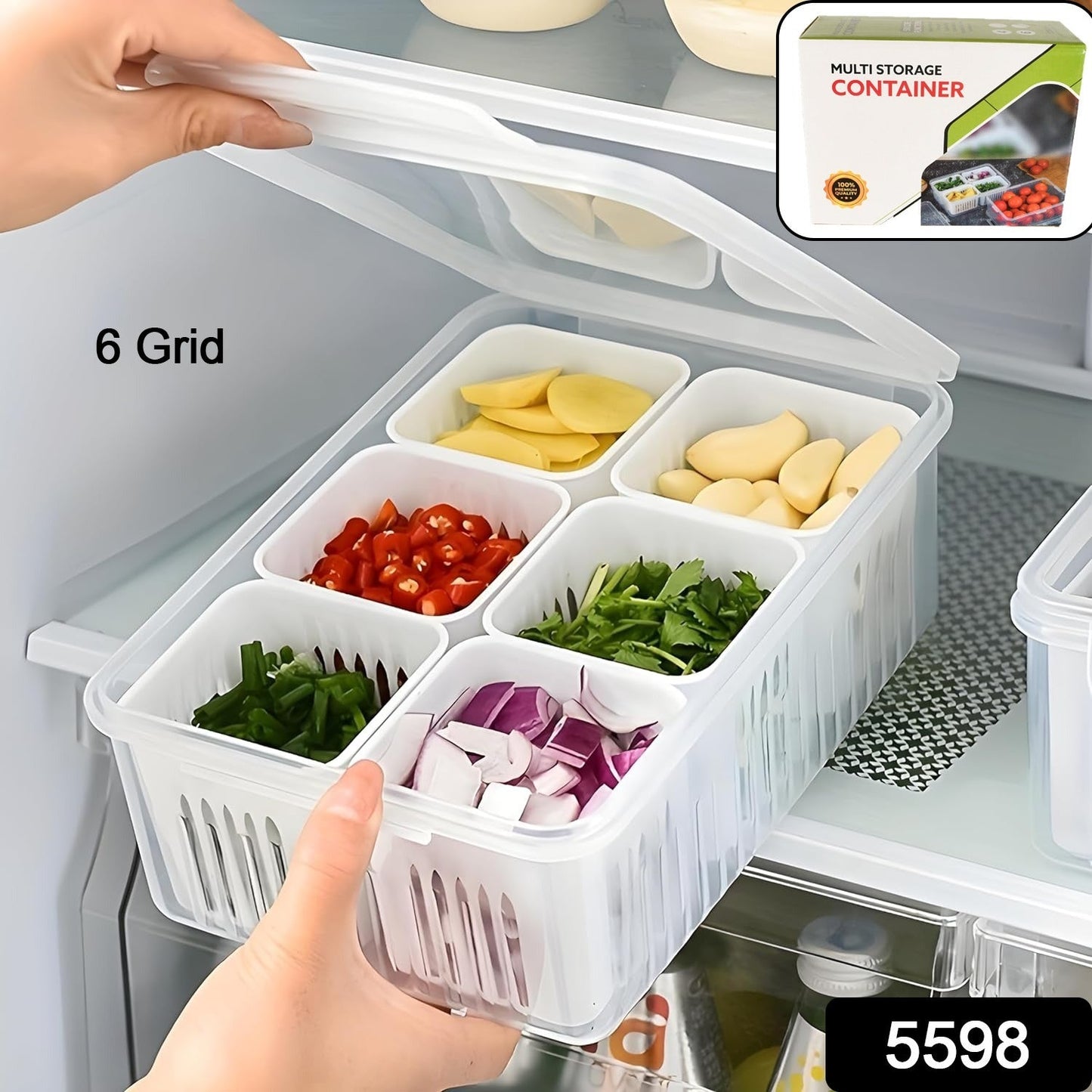 Fridge Storage Box Ã¢â‚¬â€œ Freezer & Kitchen Organizer for Vegetables & Food (1 Pc)