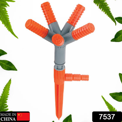 Garden Sprinkler 360Ã‚Â° Rotating Adjustable Round 5 Arm Lawn Water Sprinkler for Watering Garden Plants / Pipe Hose Irrigation Yard Water Sprayer