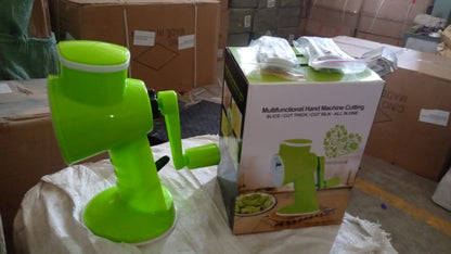 6 in 1 Multi functional Vegetable Cutter & Slicer Hand Machine Cutting, Slice, Cut Thick, Cut Silk All in one Ã¢â‚¬â€œVegetable Chopper Cutter & Slicing Cutter Barrel - Vegetable Grater with 6 Removable Blades
