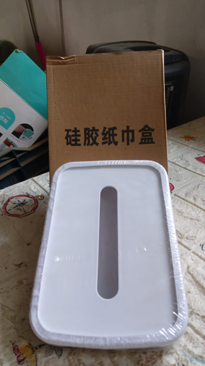 Simple Silicone Tissue Holder Ã¢â‚¬â€œ Cube/Cylinder Tissue Box for Bathroom, Office, Car & Bedroom