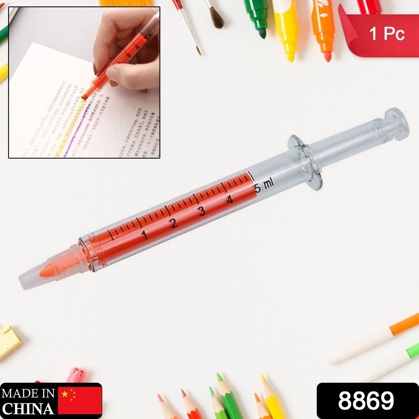 Creative Fluorescent Highlighter Ã¢â‚¬â€œ Watercolor Marker for Kids, Study & Office (2 Pc)