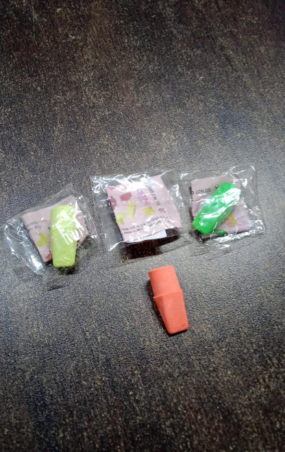 Pencil Top Eraser Rubber Erasers (5 Pc / Mix Colour & Design)