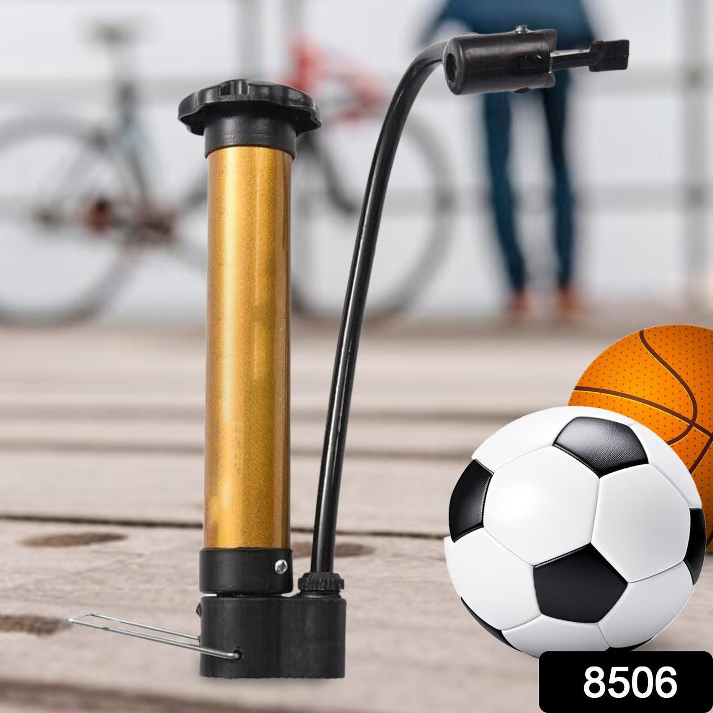 Hand Air Ball Pump Ã¢â‚¬â€œ Portable Metal Inflator for Basketball, Soccer & More