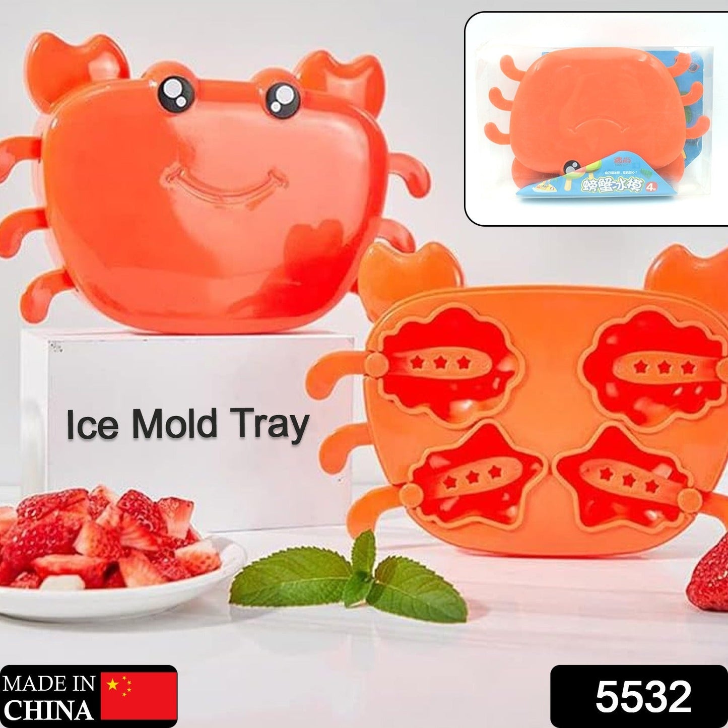 Crab Ice Mold Ã¢â‚¬â€œ Silicone Ice Cream & sicle Mold for Kids (1 Pc)