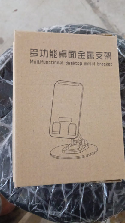 Rotating Foldable Mobile Stand Ã¢â‚¬â€œ Height & Angle Adjustable Phone Holder for Desk (1 Pc)