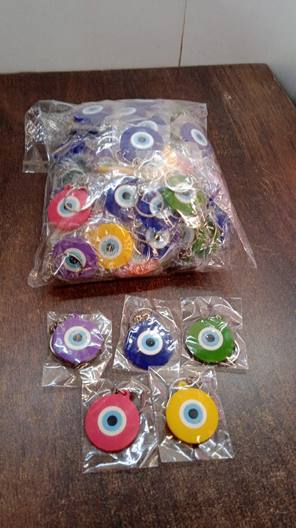 Evil Eye Rubber / Silicone Keychain (4 Pc / Mix Color)