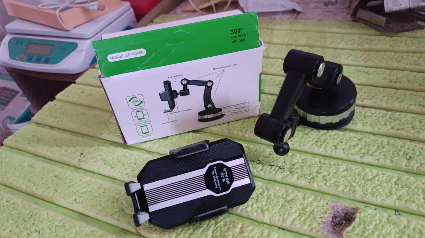 360Ã‚Â° Rotation Car Phone Holder Mount (1 Pc)