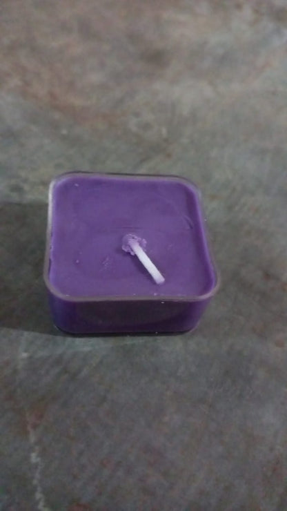 Smokeless Scented Acrylic Lavender Tealight Candles | Scented Acrylic Tealight Candle Set of 1 for Home Decoration and Celebrations | Long Burning Time Candle (2 Pc / Mix Color)