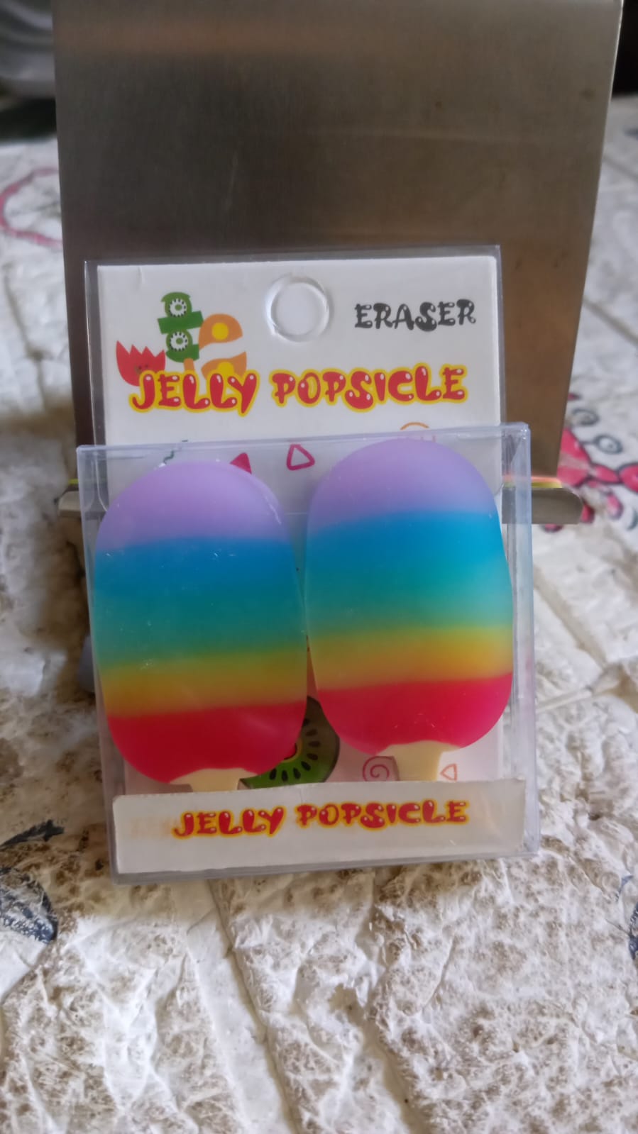 Jelly Popsicle Erasers Ã¢â‚¬â€œ Cute & Fancy Mini Erasers for Kids (2 Pc Set, Mix Design)
