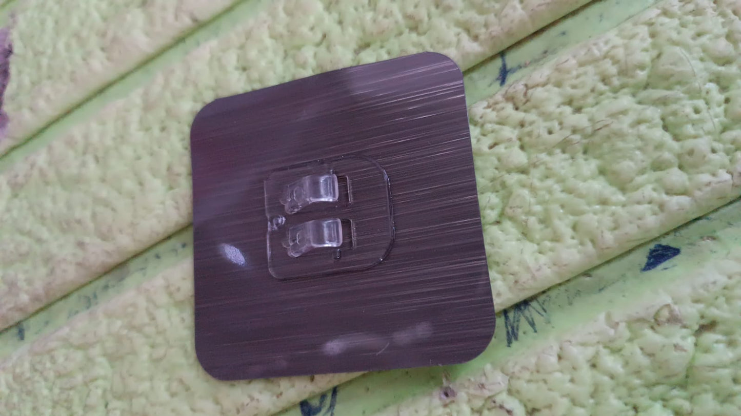 Adhesive Sticky Waterproof and Oil Proof, Reusable Wall Utility Seamless Wall Hook (6 Pc)