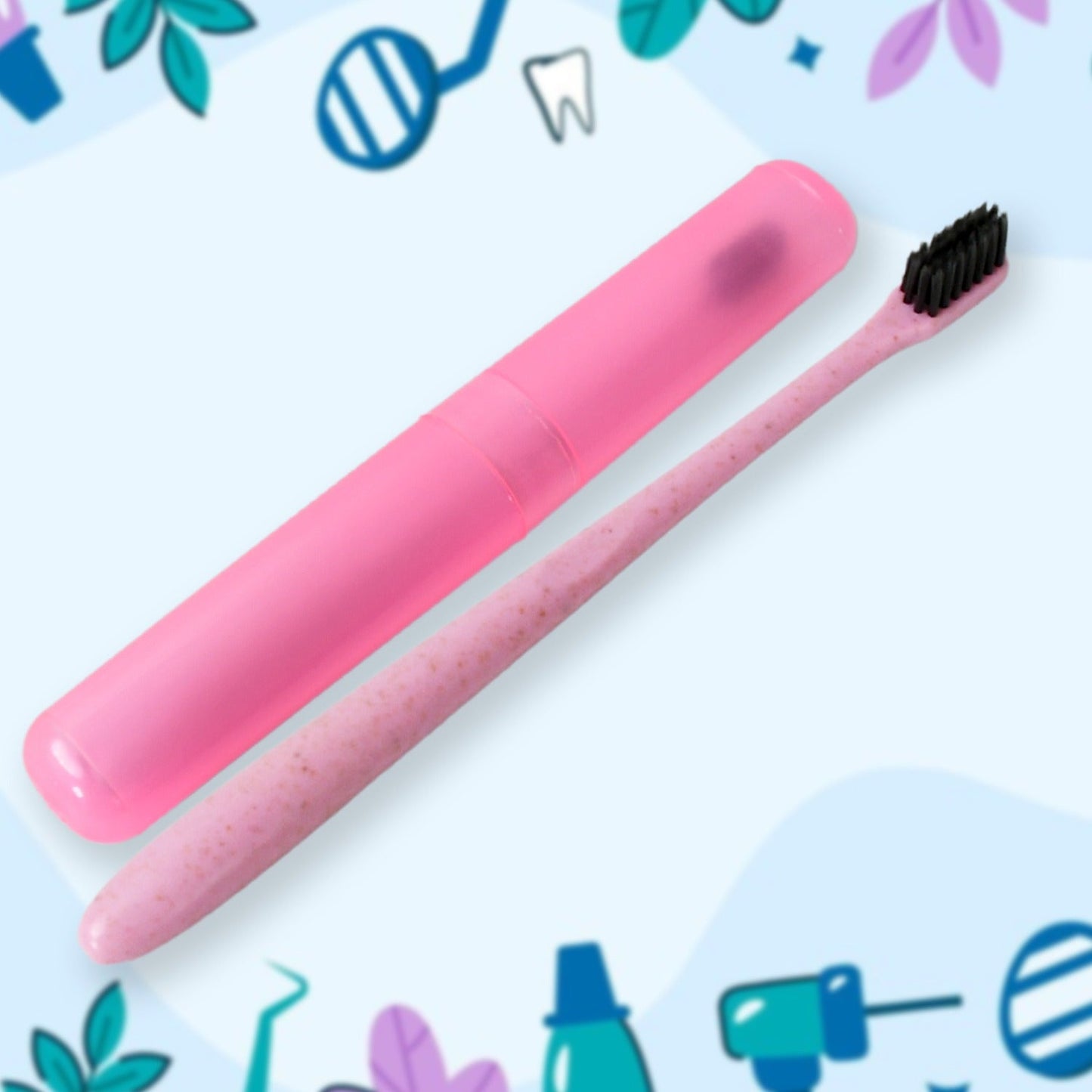 Soft Toothbrush With Toothbrush Cover Cleaner Scraper for Men and Women, Kids, AdultsÃ‚Â Plastic Toothbrush Cover / Case / Holder (1 Pc / Mix Color)