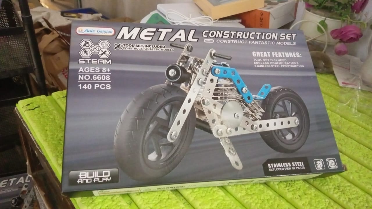 Metal Bike Creative Mechanical Construction Engineering Kit 140 Part of Bike Tool / 1 Set Ã£â‚¬â€˜