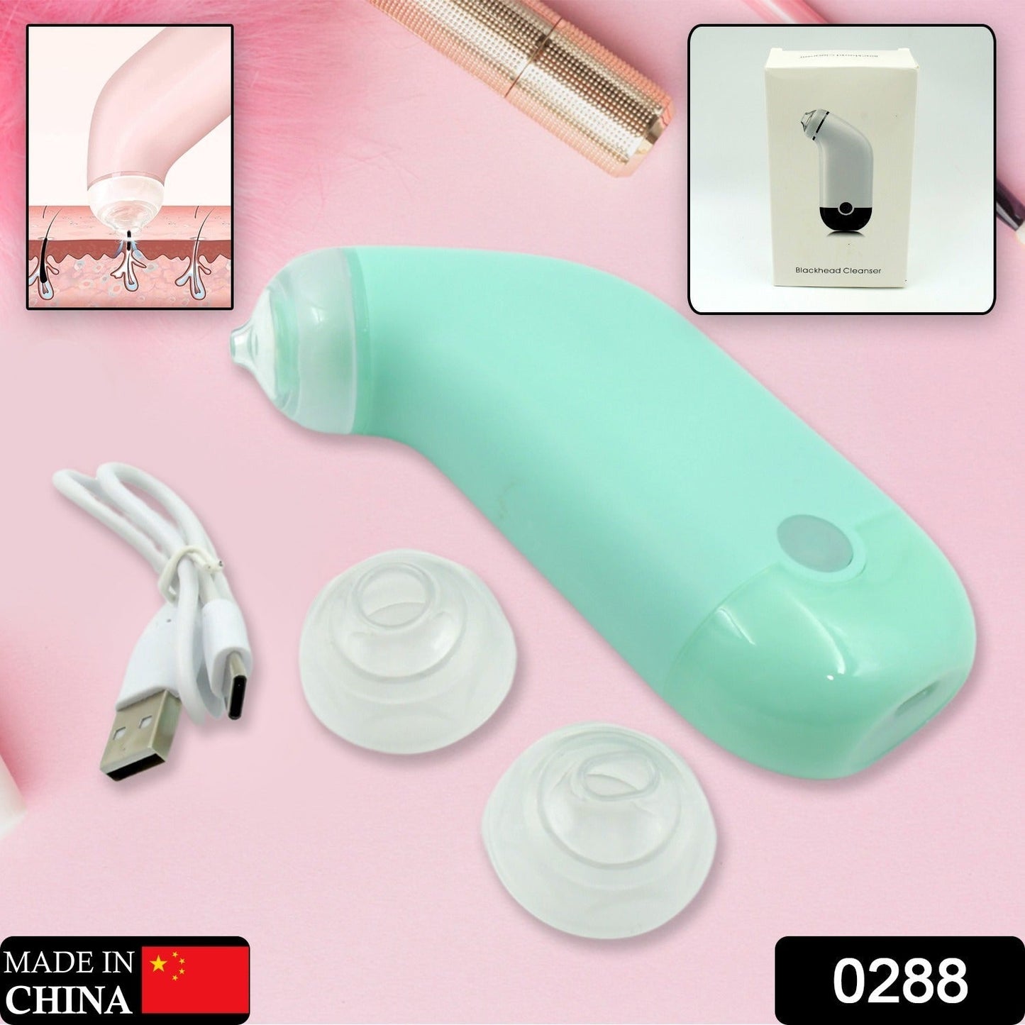 Mini Handheld Vacuum Blackhead Remover Ã¢â‚¬â€œ Facial Massage & Spot Lifting (1 Pc)