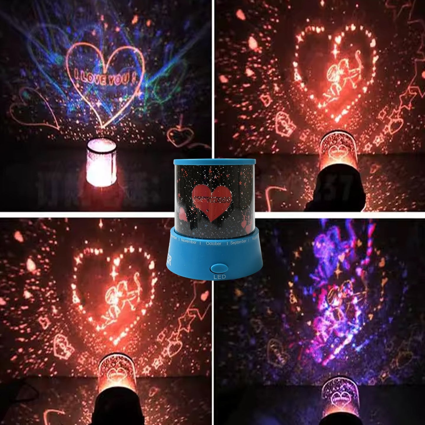 LED Projector Night Light Amazing Lamp, 3 Battery operated lamps, Rotation With the music Function, Master for Kids Bedroom Home Decoration NightÃ‚Â Romantic Gift (Battery Not Included / 1 pc)