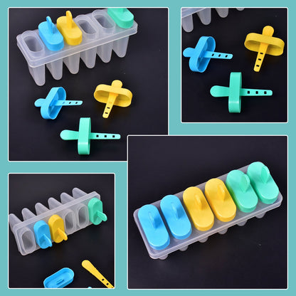 Ice Candy Maker Upgrade sicle Molds Sets 6 Ice  Makers Reusable Ice Lolly Cream Mold Home-Made sicles Mould with Stick