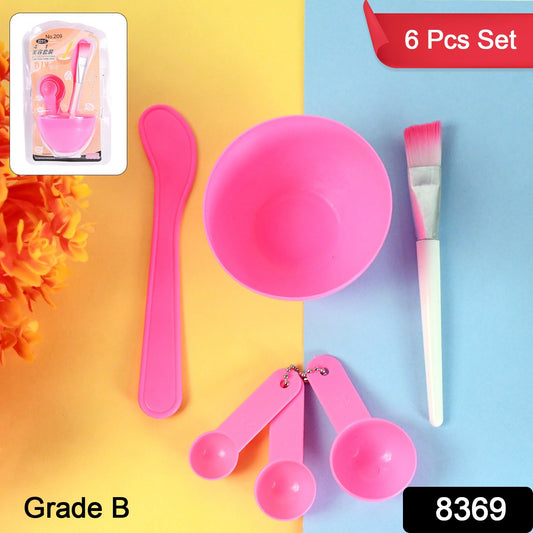 4 In 1 Facial Diy Skin Care Mask Mixing Bowl Stick Brush Gauge Spoon (4 Pcs Set)