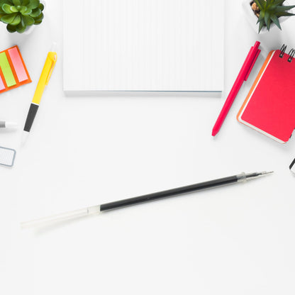 Black Pen Refill All Round Ball Pen Refill Smooth Writing Pen Refill all Pen Suitable (15 Pc)