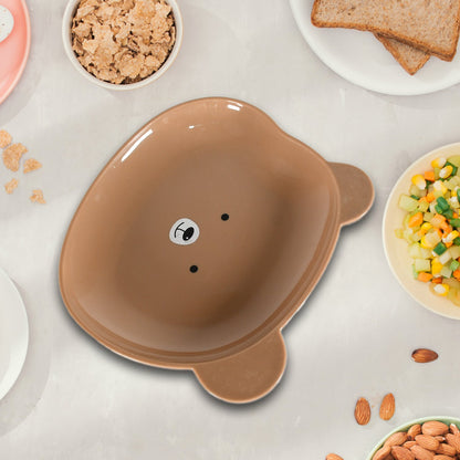 Durable Food Serving Plate, Bear Shaped Plate Cartoon Snack Plates For Serving Fruits & Desserts (2 Pc)