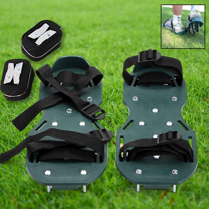 Lawn Aerator Sandals Garden Grass Aerator Spiked Sandals Green Studded Shoes (1 Pair)