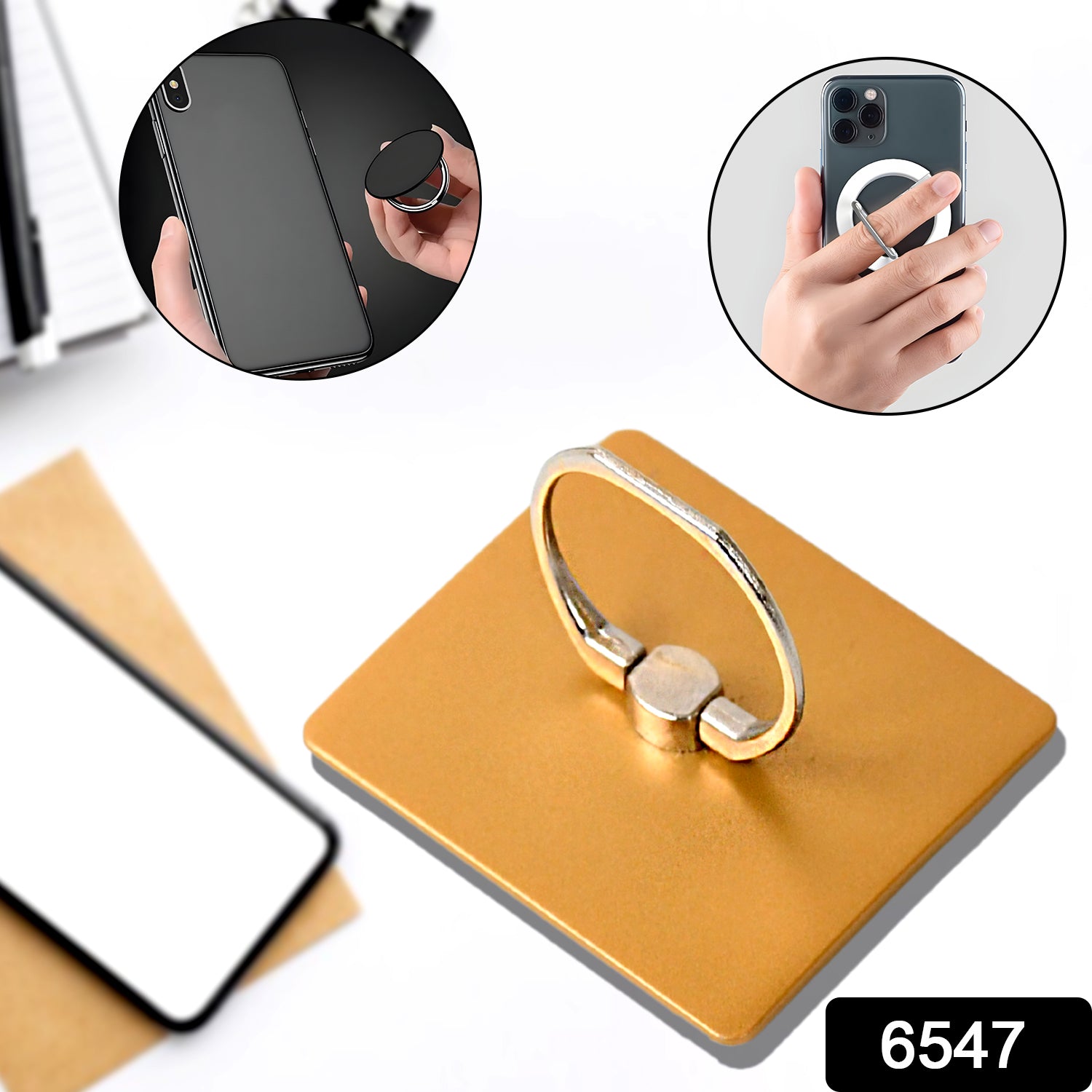 Phone ring holder with 360Â° rotation