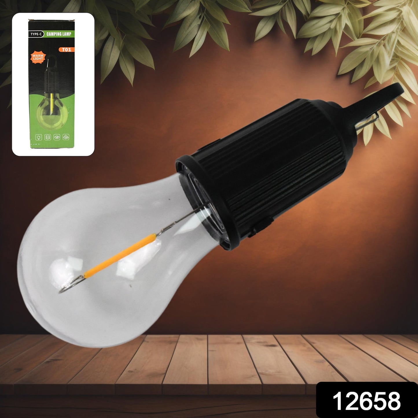 Rechargeable LED Camping Lantern Ã¢â‚¬â€œ 3 Modes, Portable with Clip Hook (1 Pc)