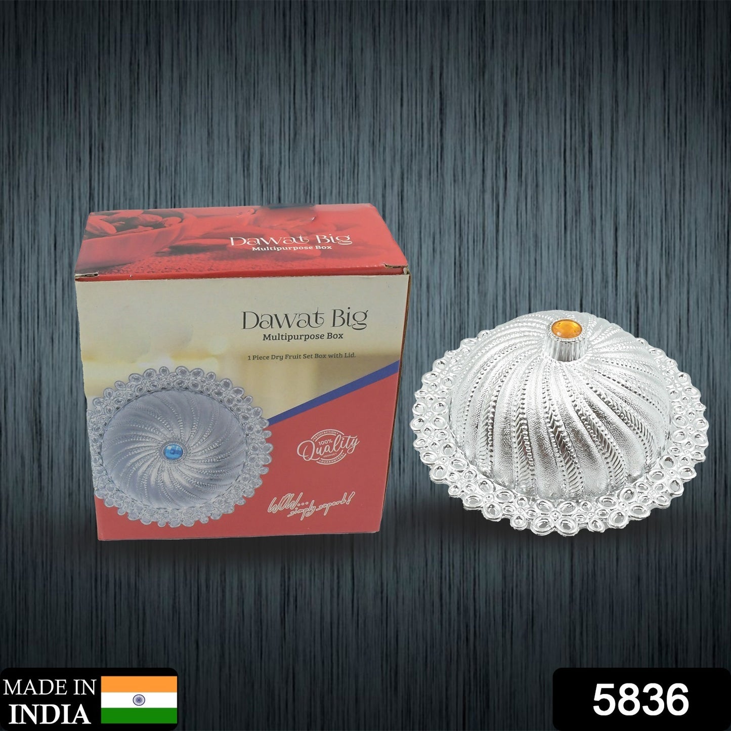 5836 Multipupose Box Dry Fruit Set Box With Lid  Mukhvas Storage Serving Boxdry Fruit Box For Kitchen Storage Home Decor Best Gift For Birthday (1 Pc)