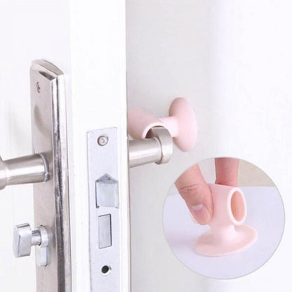 1442 Door Stopper Mini Anti-collision Silicone Door Handle Crash Pad-2 pcs