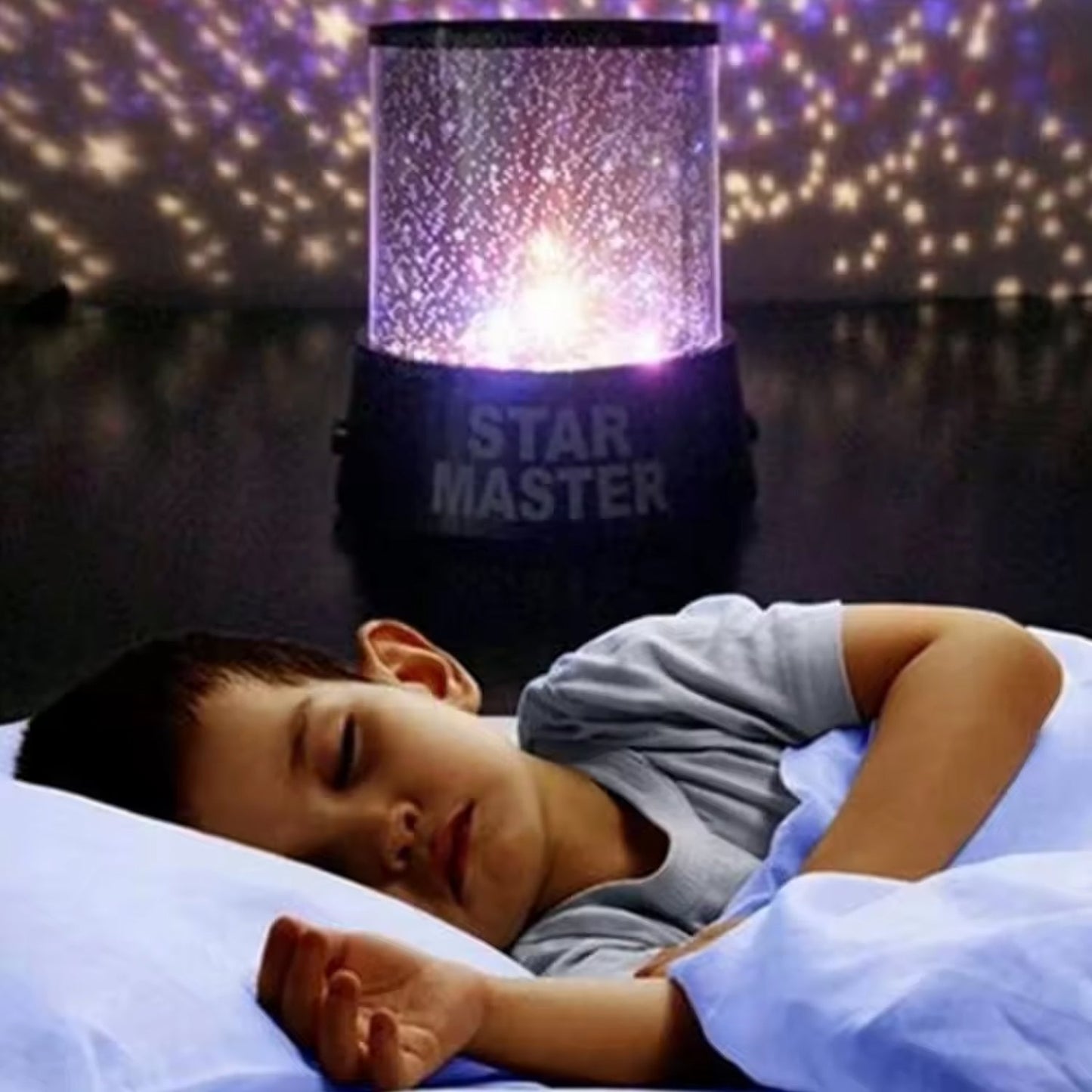 LED Projector Night Light Amazing Lamp, 3 Battery operated lamps, Rotation With the music Function, Master for Kids Bedroom Home Decoration NightÃ‚Â Romantic Gift (Battery Not Included / 1 pc)