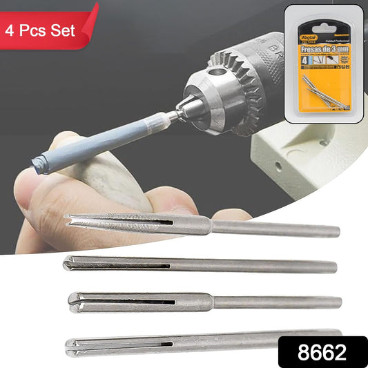 Sandpaper Clamp 3 Mm Split Mandrels Long Abrasive Holder (4 Pcs Set)